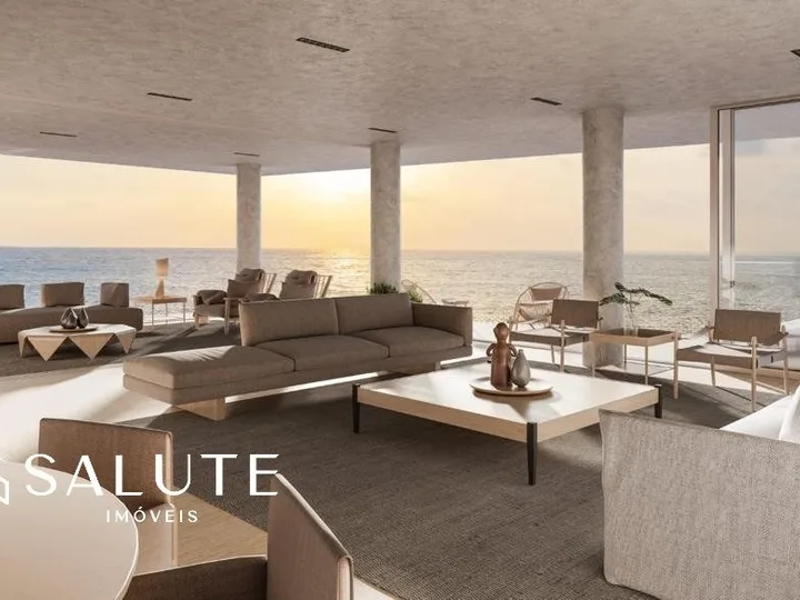 Excelente apartamento frente mar em construção